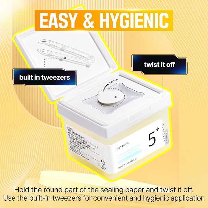 numbuzin No.5 Toner Pads Refill Set | Vitamin-Niacinamide Concentrated Pad | Double-Sided | Glutathione, Niacinamide, PHA & LHA | Exfoliation, Hyperpigmentation Care (140 Pads)