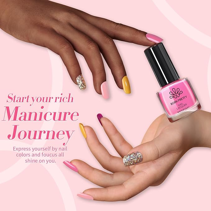 Born Pretty Fall Nail Polish Set, 15 Colors Quick Dry Nail Polish Kit Orange Yellow Brown Red Pink Silver Gold Glitter Color Changing Orange Nail Lacquer Glossy Fingernail Polish Manicure Set