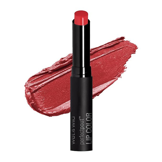 wet n wild Lipstick Perfect Pout Lipstick Red Undercover Lover | Non-Tacky | Non-Sticky | Long Lasting | Lip Color