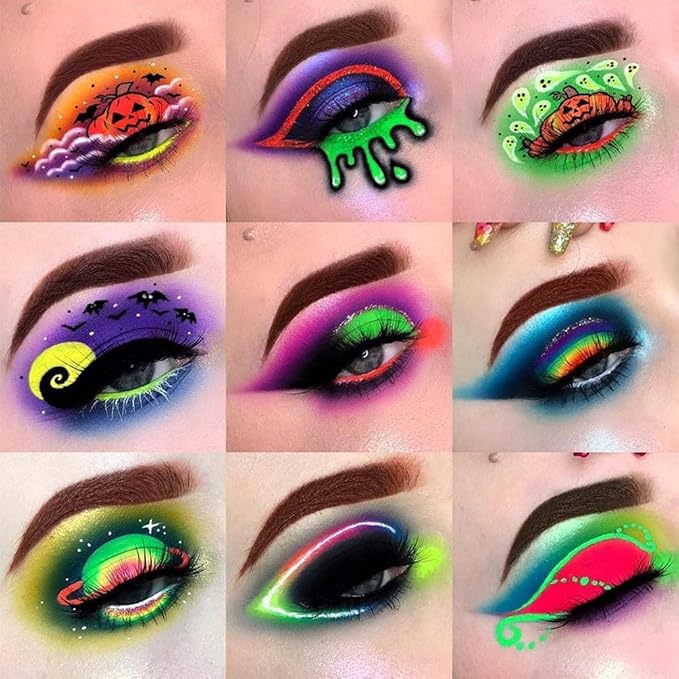 54 Colorful Eyeshadow Palette, Neon Green Shimmer Matte Glitter Eye Shadow Natural Naked Colors Makeup Eyeshadow Waterproof Long Lasting Highly Pigmented Gift Set Make Up Palletes