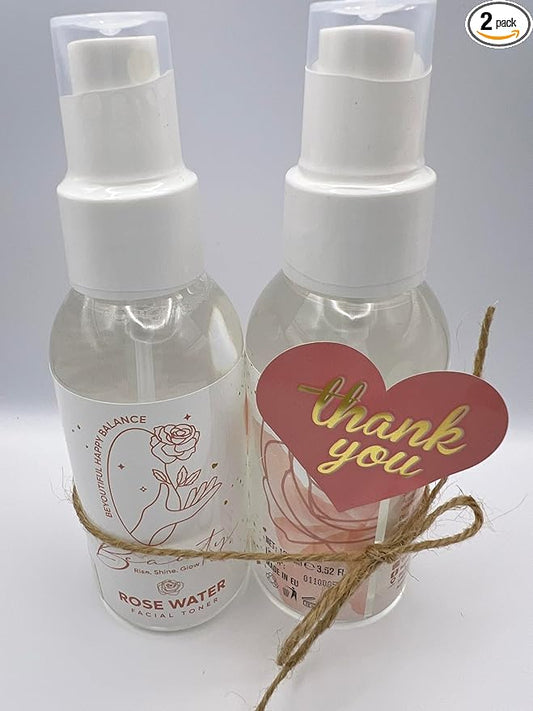 Beauty Hydrating Rose Water Facial Mist with Caviar Extract, Seaweed, Vitamin E and jojoba Oil