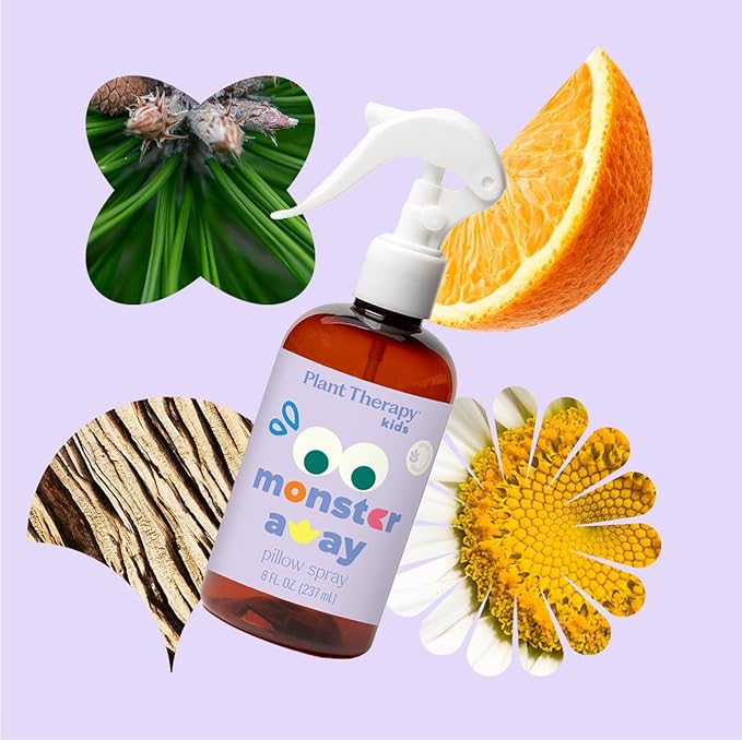 Plant Therapy KidSafe All Natural Monster Away Pillow and Linen Spray, Powered by Essential Oils, Aromatherapy Spray, 8 oz