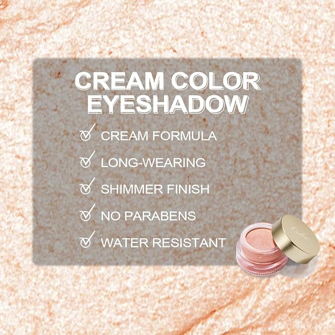 Oulac Cream Eyeshadow also for Highlighter Large Capacity Highly Pigmented Eye Shadow Waterproof &Long Lasting with Moisturizing Formula 07