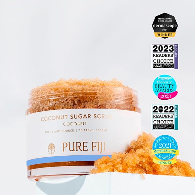 Pure Fiji Coconut Sugar Body Scrub, Coconut (10.14oz/300ml)