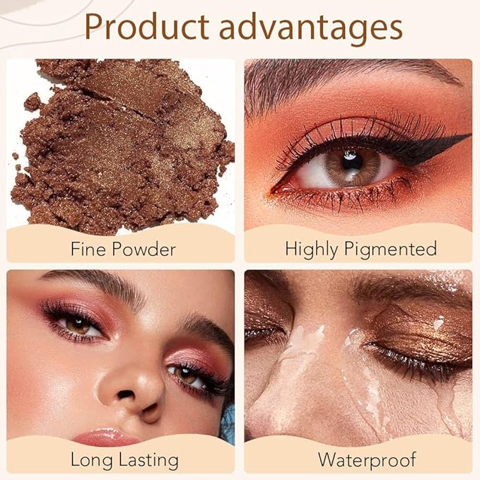 4 Colors Matte Shimmer Eyeshadow Makeup Palette,Rose Gold Champagne Nude Natural Neutral Eye Shadow Palette,Long Lasting Waterproof Naturing-Looking Women Girls Eye Shadow