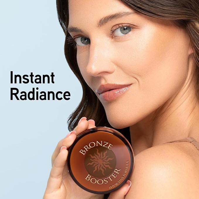 Physicians Formula Bronze Booster Pressed Contour Bronzer - Glow Activator Vitamin Infused Technology with a Natural Finish, Buildable Coverage, Cruelty-Free & Hypoallergenic - Medium-to-Dark