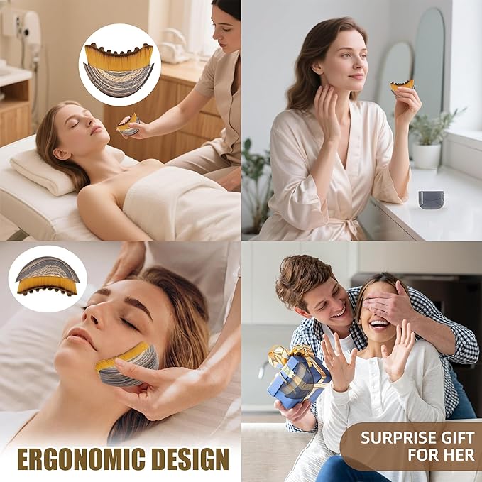 1PCS Lymphatic Contour Face Brush, Designed for The Face Gentle Enough for Daily Use, Lymphatic Contour Brush, Chin & Jawline Sculpting