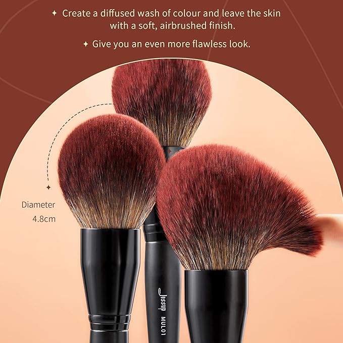Jessup Powder Makeup Brush, Large Finishing Mineral Powder Brush for Full Face, Body Makeup, Vegan Flawlessly Face Brush for Powder, Blush & Bronzer MUL01