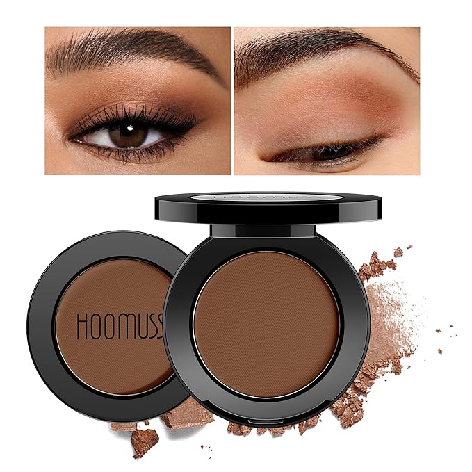 Warm Brown Eyeshadow Single Handmade Matte Chocalate Eye Sahdow Makeup Palette for Halloween, High Pigmented & Long Lasting, Intense Color Brown Eyes (Coffee)
