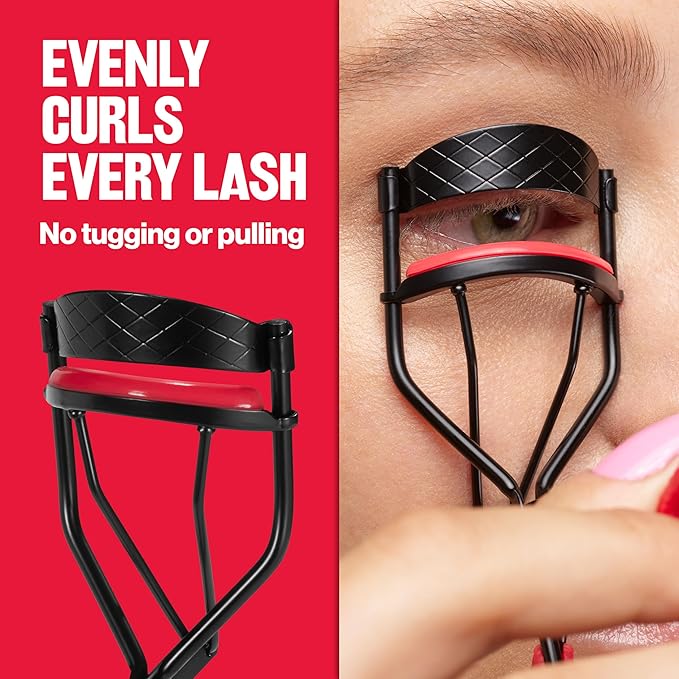 Revlon Extra Curl Lash Curler, Gives an All Day Dramatic Curl, with Finger Grips for a Non Slip Grip, Easy to Use, 1 Count