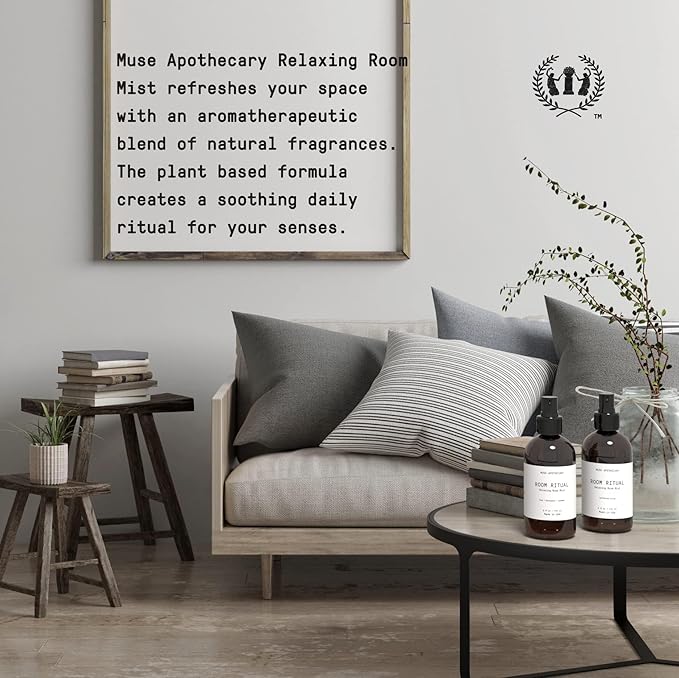 Muse Apothecary Room Ritual - Aromatic and Relaxing Room Mist, 8 oz, Infused with Natural Essential Oils - California Citrus, 2 Pack