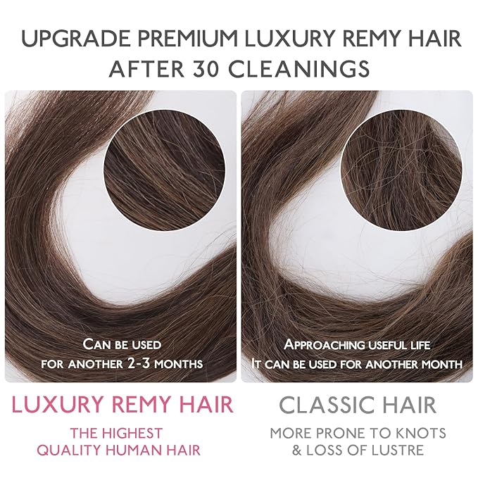 WENNALIFE Nano Bead Hair Extensions Human Hair, 50g 100s 14 Inch Balayage Dark Brown Mixed Chestnut BrownReal Human Hair Extensions for Women Invisible Nano Ring Hair Extensions Remy Hair Extensiones