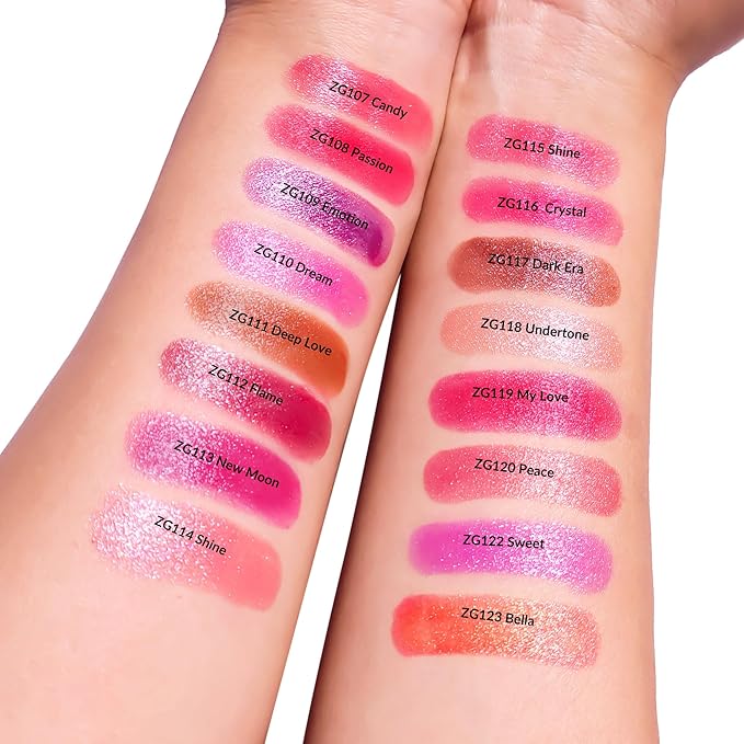 Rose Pink Lipstick Moisturizing for Women Shimmer Tinted Lip Balm Hydrating Nourishing Lip Gloss Vegan& Cruelty Free Lip Makeup, ZG120 Peace