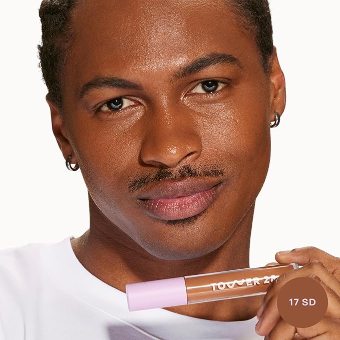 Tower 28 Beauty Swipe Serum Concealer - Hydrating Buildable Medium-Coverage Concealer with Skincare Benefits for Sensitive Skin - Shade 17 SD, Deep with Warm Undertones, 0.22 Fl Oz