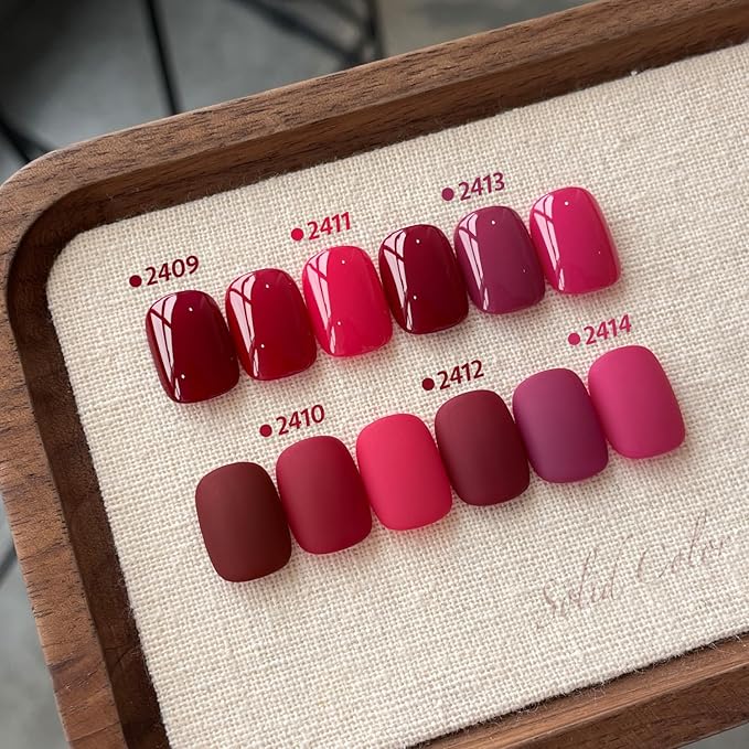 GAOY Berry Collection Gel Nail Polish, Hot Pink Burgundy Red Cherry Magenta Nails Gel Polish Kit for Salon Manicure and DIY at Home