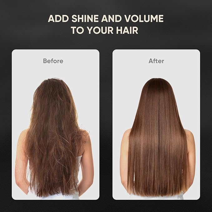 Round Brush for Blow Drying, Ceramic Coated Barrel for Volumizing & Shine, Lightweight Styling Brush for Straightening, Curling,with 4 Hair Clips (1.3inch&2.1inch)