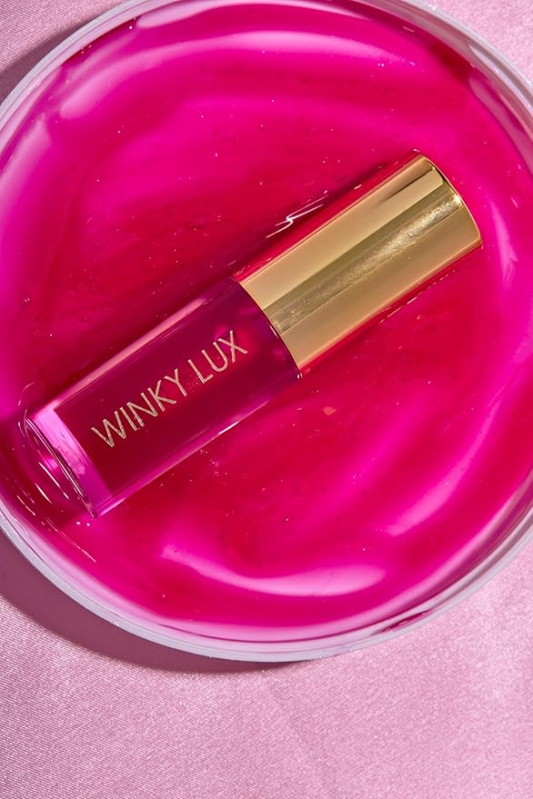 Winky Lux Crave Barely There Sheer Tinted Lip Oil - Hydrating Lip Gloss Tint, Cranberry Red Glossy Lip Balm, Juicy Non Sticky Long Lasting Formula, Infused with Jojoba Oil & Soft Vanilla Scent
