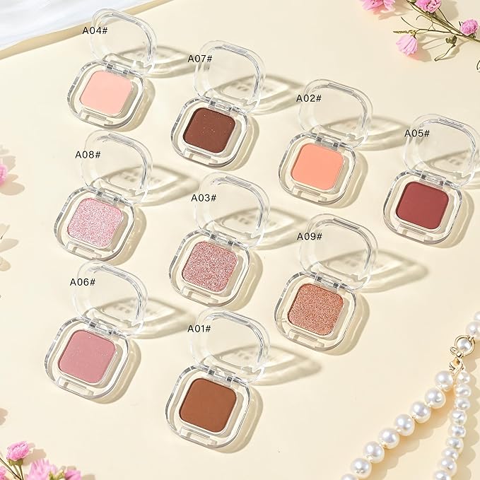 Orange Matte Single Eyeshadow Makeup Powder Palette,High Pigment Blendable Formula Eye Make-up for Women,Neutral Eye Shadow,sombras para ojos,Longwear Waterproof,Vegan & Cruelty-Free,Eyeshadow Gift