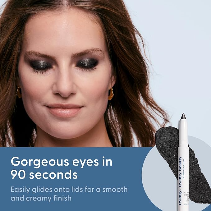 twenty/twenty beauty Visionary Eye Shadow Stick – Shimmer Cream Eye Shadow Pencil - Safe for Sensitive Eyes - Ophthalmologist Developed – Vegan, Cruelty-Free, Clean Ingredients (Private Eye)