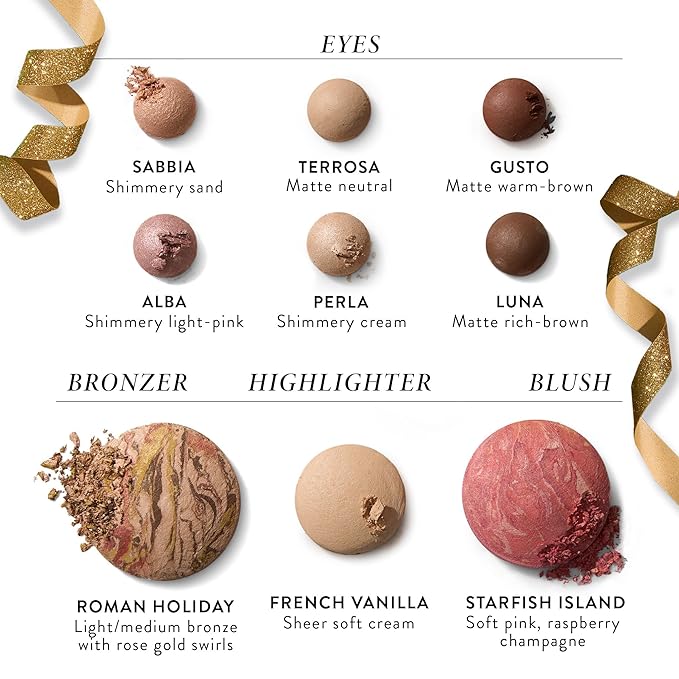 LAURA GELLER NEW YORK The Best of the Best Baked Palette - Tuscan Dreams - Full Size - Includes Bronzer, Blush, Highlighter and 6 Eyeshadows - Travel-Friendly (Best of the Best Tuscan Dreams)