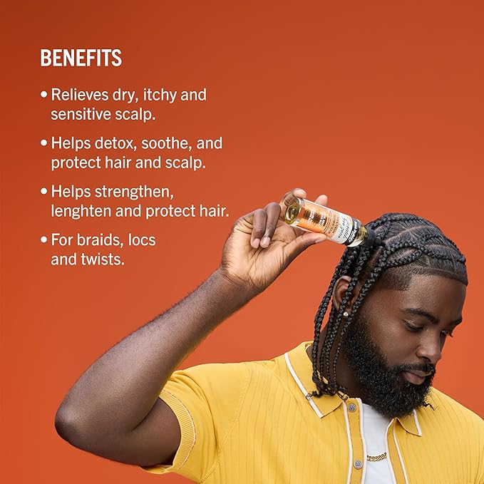 Aunt Jackie's Braid + Twist Collection Scratch Free Zone Itch & Tension Treatment Serum – Relieve Dry, Itchy Scalp with Witch Hazel, Biotin, and Honey – 4 fl oz