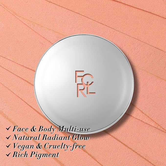 FOCALLURE Shimmer Face Highlighter Makeup Powder, Gel to Powder Glow Finish, Leaving a Lightweight & Healthy Radiance, Long Lasting Luminous Face Body Highlighter Makeup,OR01 Beach Landing