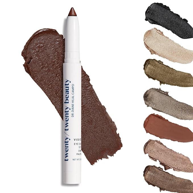 twenty/twenty beauty Visionary Eye Shadow Stick – Shimmer Cream Eye Shadow Pencil - Safe for Sensitive Eyes - Ophthalmologist Developed – Vegan, Cruelty-Free, Clean Ingredients (Brown-Eyed Girl)