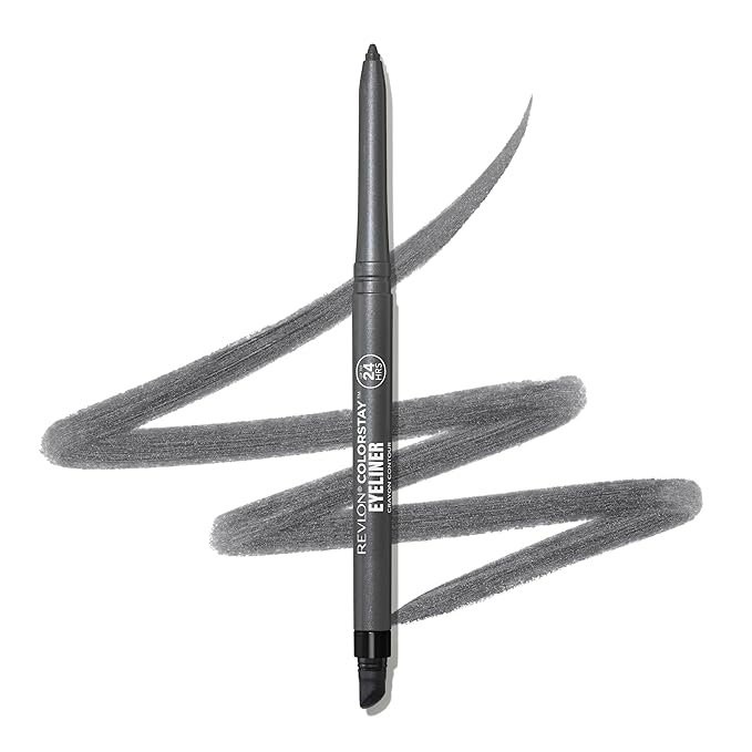 REVLON ColorStay Pencil Waterproof Eyeliner, Smudge-Proof, Eye Makeup with Built-In Sharpener, Packaging May Vary, 204 Charcoal, 0.01 oz