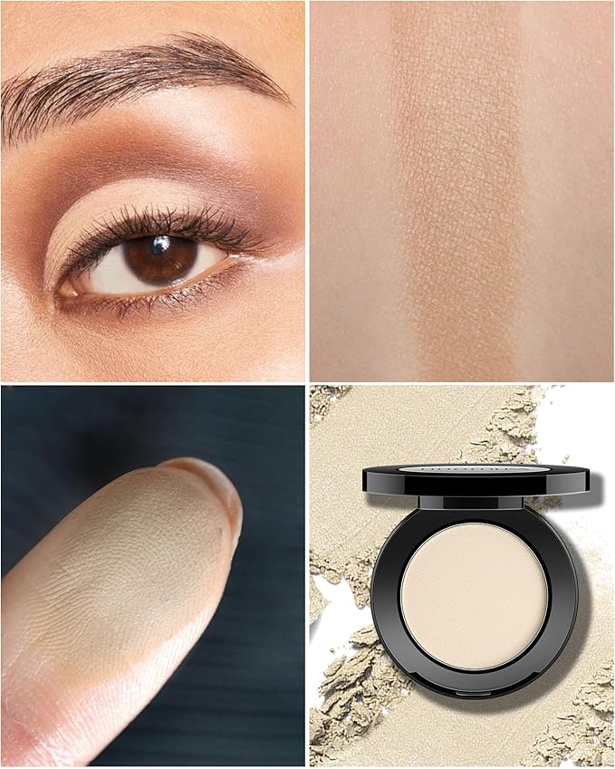 Nude Eyeshadow Matte Handmade Eye Shadow Pressed Powder Palette, High Pigmented & Long Lasting, Intense Color Bold Eyes
