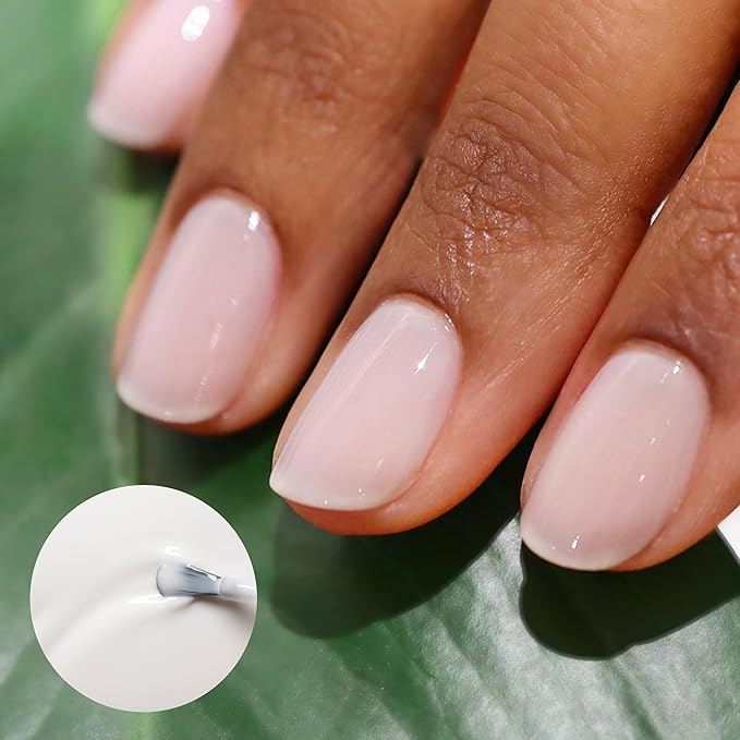 Manucurist - Green Milky White Nail Polish - Sheer White Nail Polish - 9-Free, Vegan and Plant-Based - Manicure - Made in France - 0.5 fl oz