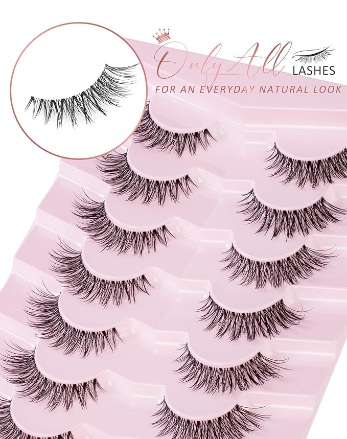 Wispy Natural False Eyelashes Flared Fluffy Fake Lashes M-9