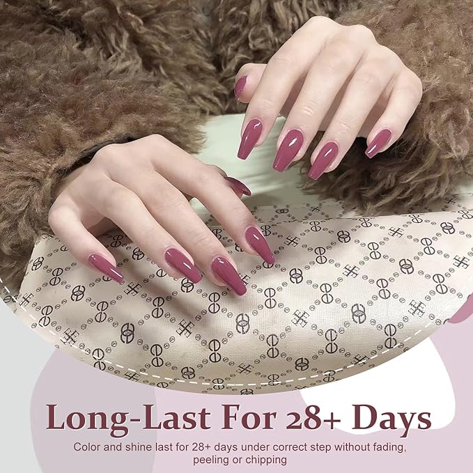 Major Dijit Quick Dry Nail Polish 12ml/0.41fl oz Dark Pink Regular Nail Lacquer Fast Drying & Long Lasting Nail Polish Nail Art Effect for Nail Salon