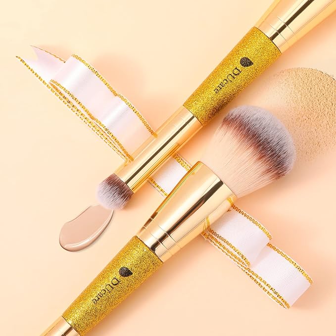 DUcare Powder Concealer Brush Foundation Makeup Brushes Double Ended Perfect for Rounded Taperd Liquid, Cream, Powder,Blending, Buffing