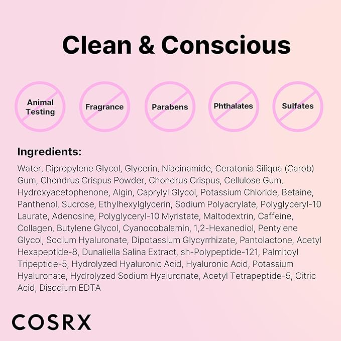 COSRX Pink Peptides Collagen Lifting Glow Hydrogel Face Masks Skincare 3 EA, Collagen Face Mask, Travel Essentials, Overnight Face Mask, Korean SkinCare