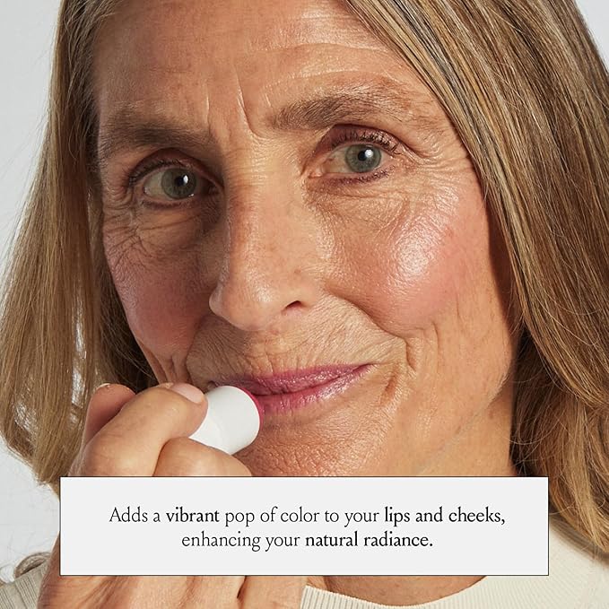 Boomstick Peony Pink ™ - Multistick for Cheeks & Lips - Vegan, Cream Blush Stick & Lipstick - Makeup for Older Women & Mature Skin Boom Stick By Cindy Joseph