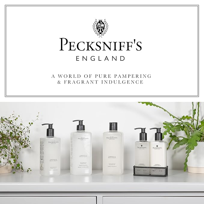 Pecksniff's Gardenia & White Peach Hand Wash and Body Lotion Set, 300ml 10.1 fl. oz. each