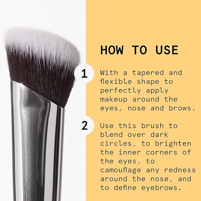 Beauty Pie Pro Angled Concealer Brush, Contour, perfect and cover with the ultimate angled concealer brush, From one of the world's leading labs, Professional luxury quality, Vegan.