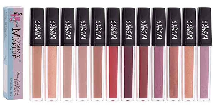 Mommy Makeup Stay Put Matte Lip Cream - Kiss-proof, Transfer-proof, Waterproof, Long Lasting Lipstick - Non-Drying Formula Infused with Vitamin E (Marilyn)