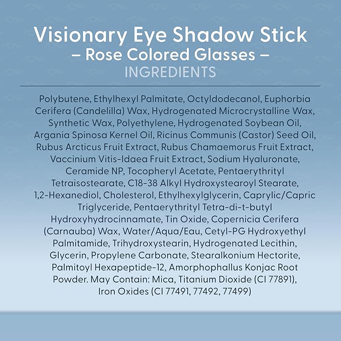 twenty/twenty beauty Visionary Eye Shadow Stick – Shimmer Cream Eye Shadow Pencil - Safe for Sensitive Eyes - Ophthalmologist Developed – Vegan, Cruelty-Free, Clean Ingredients (Rose Colored Glasses)