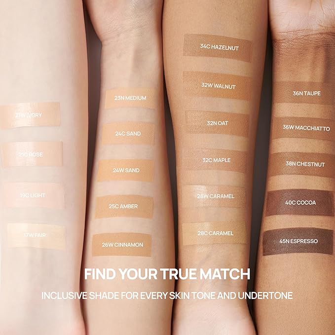 BANILA CO Covericious Ultimate Cover Cushion | Up to 100HR Long-Wear Foundation | 20 Shades for All Skin Tones | Matte & Lightweight Finish | Korean Cushion Foundation (14g / 0.49 oz), 45N ESPRESSO