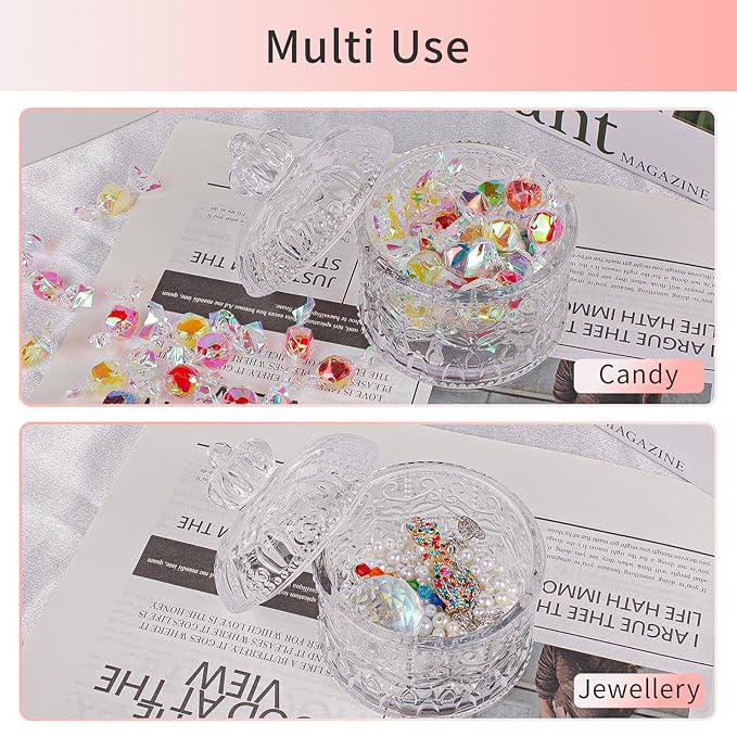 Large Body Powder Puffs and Containers, Crystal Clear Powder Container with Soft Power Puffs, Reusable Dusting Powder Case with Washable Velvet Face Body Glitter Puffs Wet and Dry Makeup