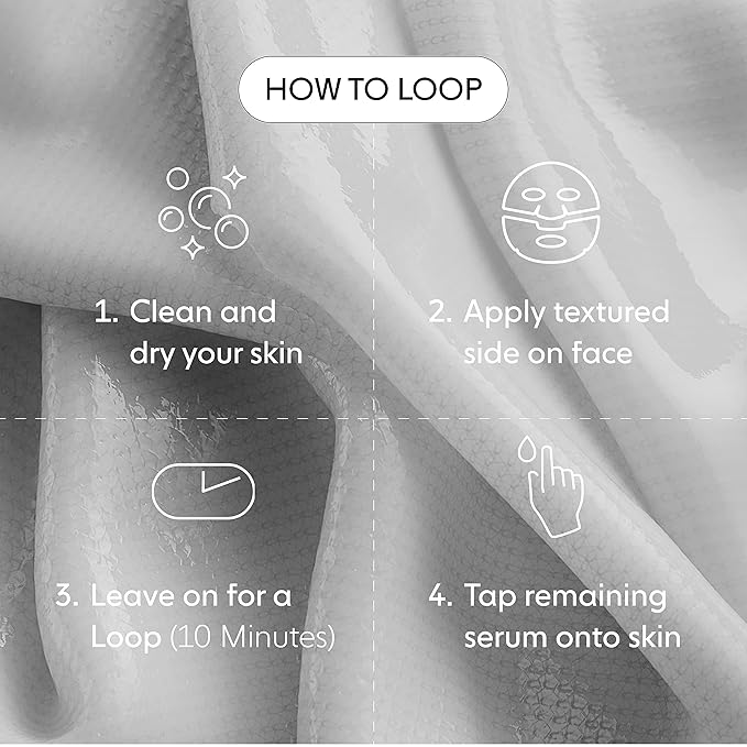 LOOPS DREAM SLEEP - Nighttime Slugging Hydrogel Facial Mask w/Natural Oils, Vitamins, Antioxidants, & Fatty Acids - Restored Skin, Toned, Plump, Hydrated - 5 pc