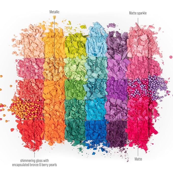 30 Colors Makeup Eyeshadow Palette for Beauty & Matte Metallic Shimmer Pearl Glitter Eye Shadow Pallet & Rainbow Colorful Eye Makeup for Girls & Highly Pigment Eyeshadow Cosmetics