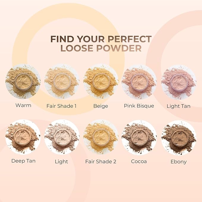 (Warm) (Most Popular Neutral Shade) (20gm Jar) Matte Mineral Makeup Loose Powder Foundation – Full Coverage, Natural Finish, Noncomedogenic, SPF 30
