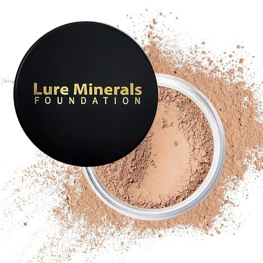 ASC Lure Mineral Foundation Loose Powder 8g Sifter Jar- free of Harmful Ingredients (Compare to Bare Minerals (Matte- Medium Beige 8 g)