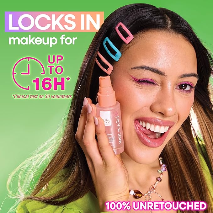 wet n wild Prime Focus Clingy Serum Primer, Hydrating & Brightening with 5% Niacinamide & 8% Glycerin, Long-Lasting 16-Hour Wear, Dewy Finish Skin-Enhancing Formula, Cruelty-Free