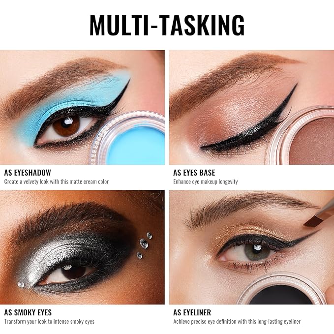 Oulac Matte Eyeshadow 3-in-1 Eyeshadow Eye Primer&Eyeliner Highly Pigmented Waterproof Smudge-proof Long Lasting Wear Smooth&Blendable Formula for Natural Look,Vegan & Cruelty-Free,CM09