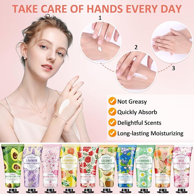 112 Pack Moisturizing Hand Cream Set, Bulk Hand Lotion Travel Size for Dry Cracked Hands, Mini Hand Cream for Mom Gifts, Teacher Gifts, Thank You Gifts, Birthday Gifts and Bridal Shower Gifts