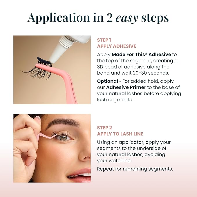 The Flirt Natural Lashes – Natural Lash Clusters for Women - Salon Quality At Home Eyelashes Extension Kit - 6 Lash Sets - No Lash Glue Included