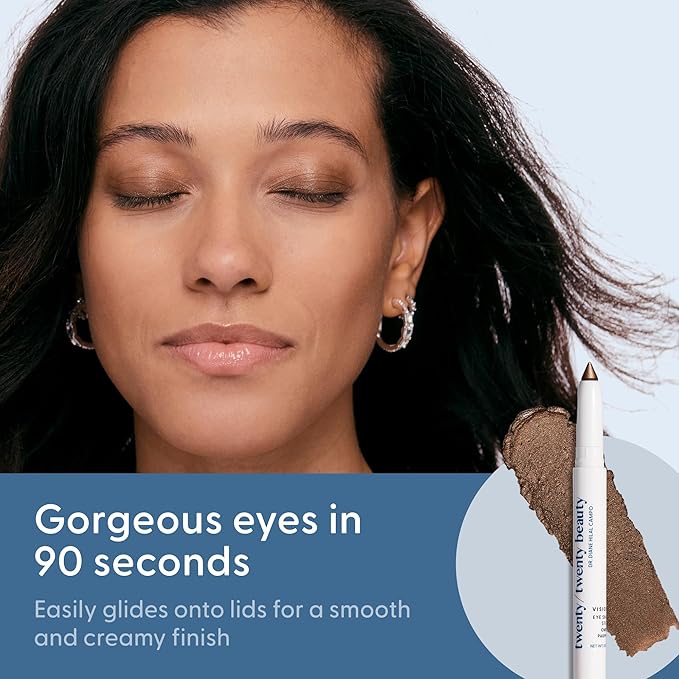 twenty/twenty beauty Visionary Eye Shadow Stick – Shimmer Cream Eye Shadow Pencil - Safe for Sensitive Eyes - Ophthalmologist Developed – Vegan, Cruelty-Free, Clean Ingredients (At A Glance)